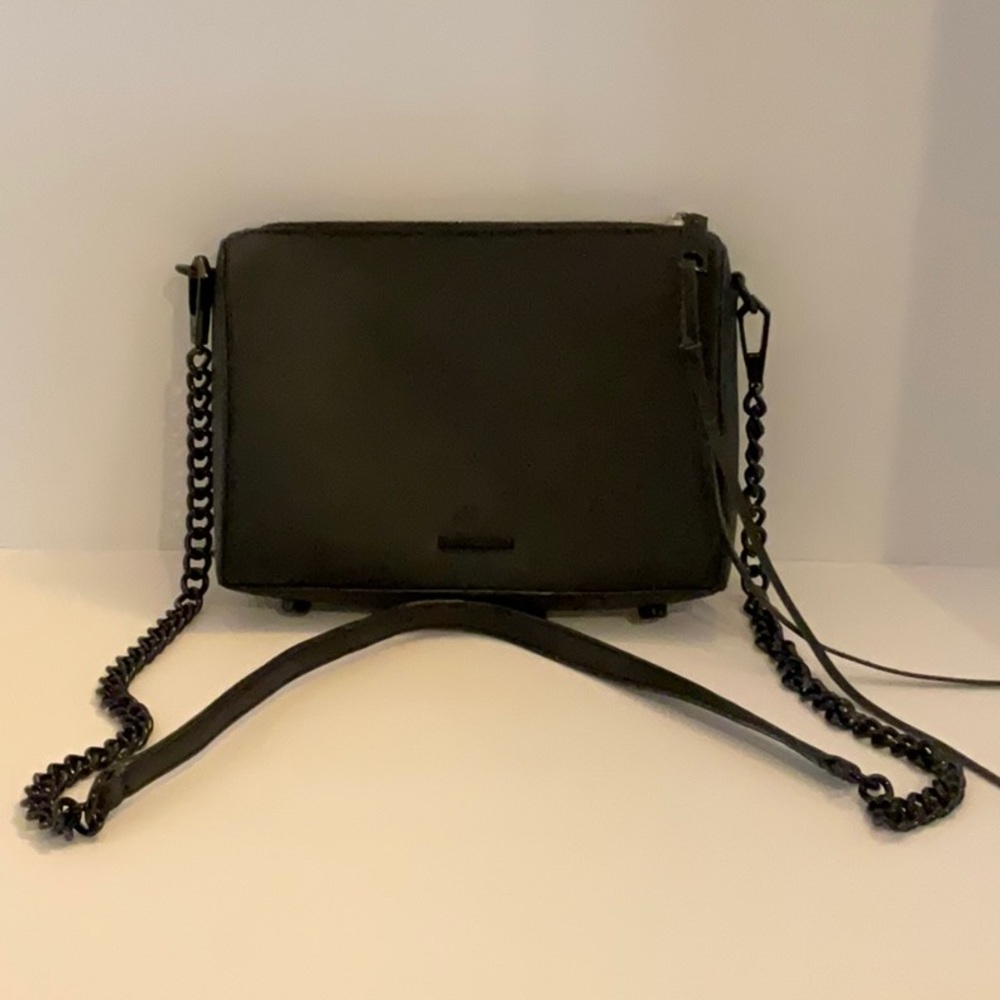 Rebecca Minkoff Avery Black Saffiano Bag Purse Chain Strap